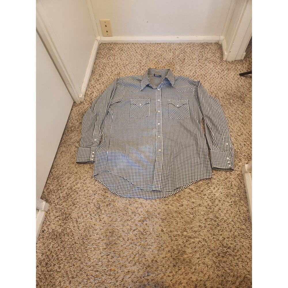Vintage Holt Western Wear Men's Pearl Snap Long Sleve Button Up Checkered- XXL